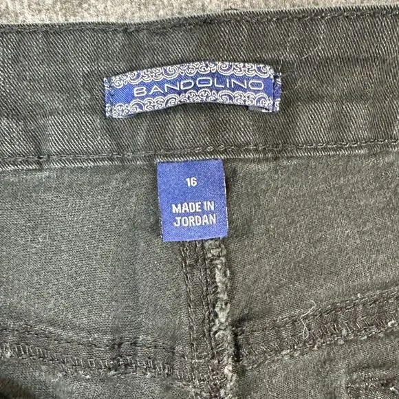 Bandolino Women's 16 Black Straight Leg Denim Jeans - Picture 5 of 10